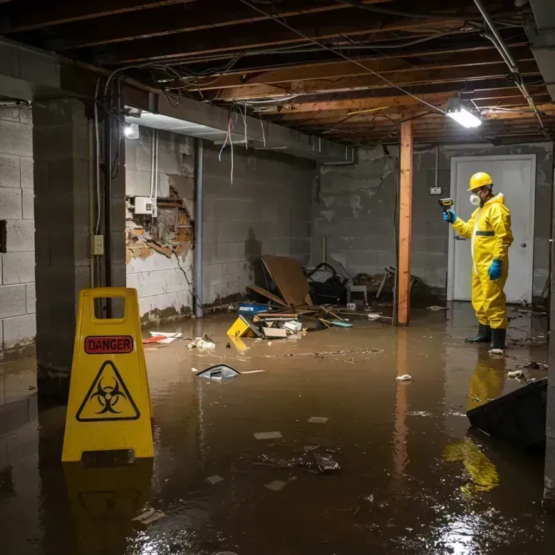 Flooded Basement Electrical Hazard in Hugo, OK Property